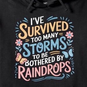 NWOT Hoodie~ Storms & Raindrops